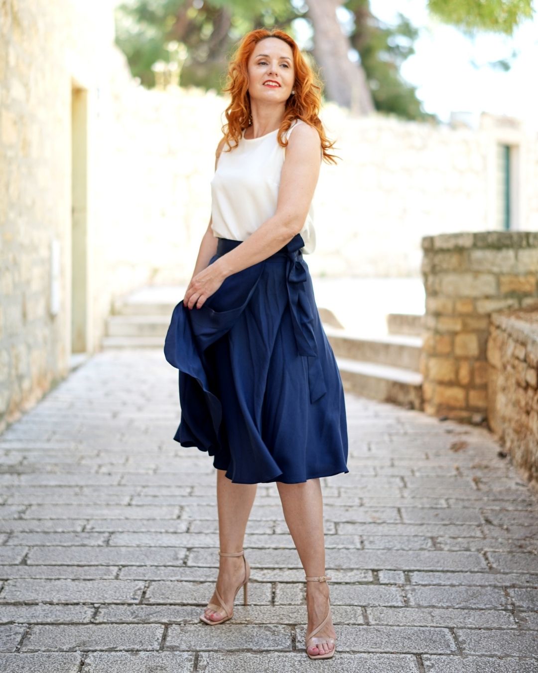 ZOE - tencelová zavinovacia sukňa  "RôZNE FARBY" - Image 2