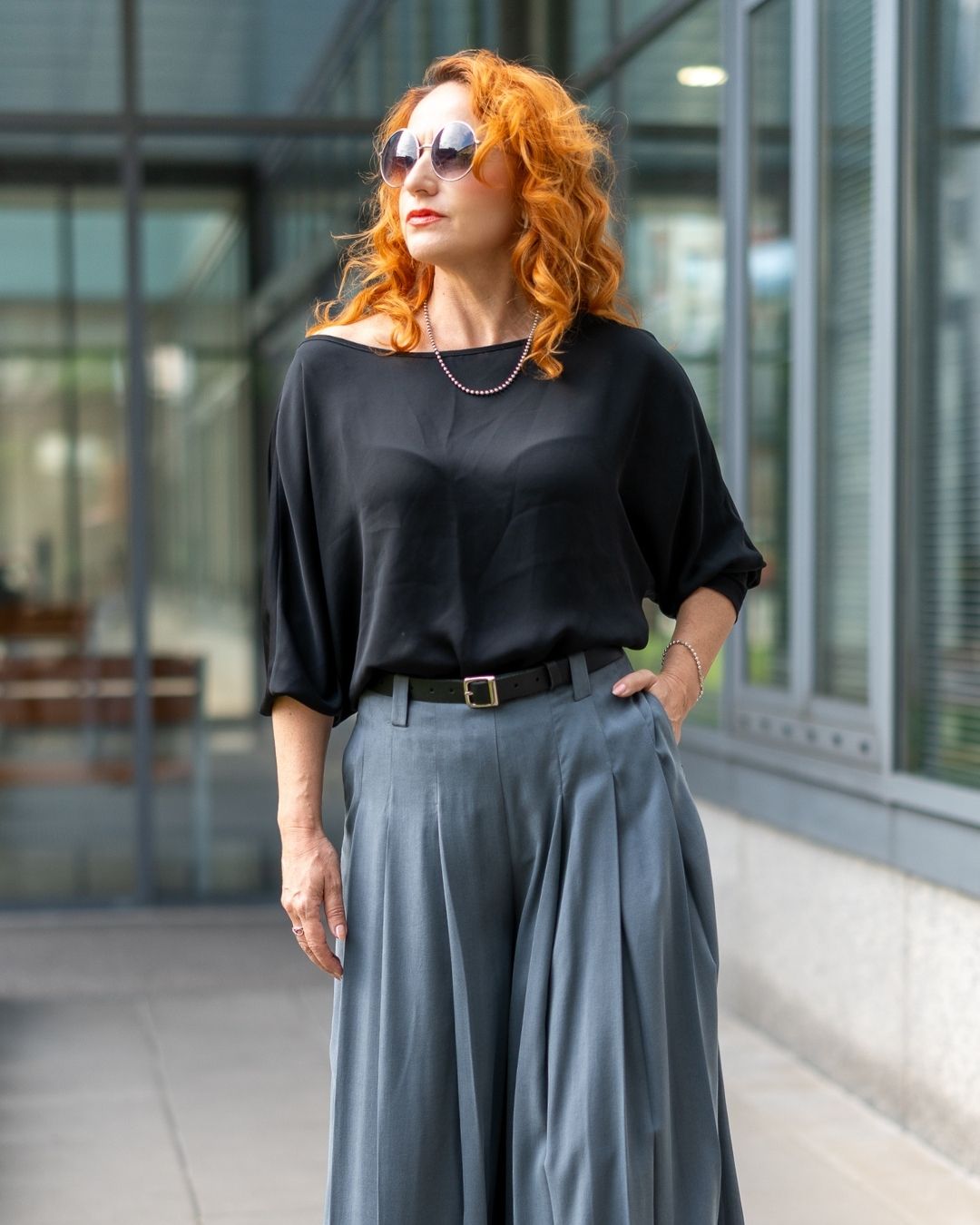 JENNY - MAXI skladané tencelové sukňovice "grey" - Image 3
