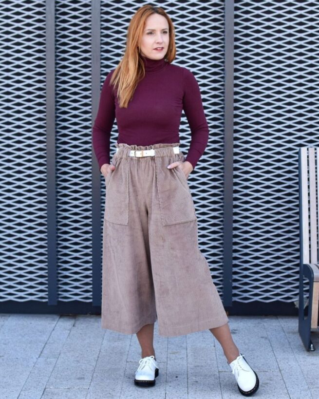 MANNY - menčestrové crop pants s výraznými vreckami  "RôZNE FARBY" - Image 3
