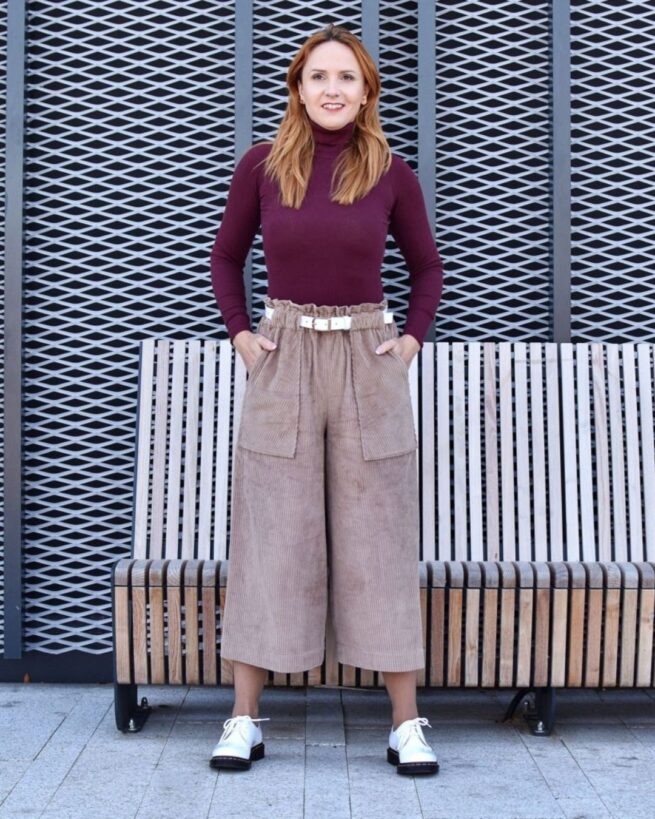MANNY - menčestrové crop pants s výraznými vreckami  "RôZNE FARBY" - Image 2