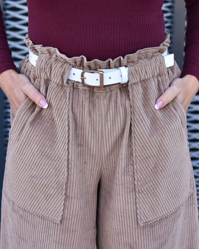 MANNY - menčestrové crop pants s výraznými vreckami  "RôZNE FARBY" - Image 4