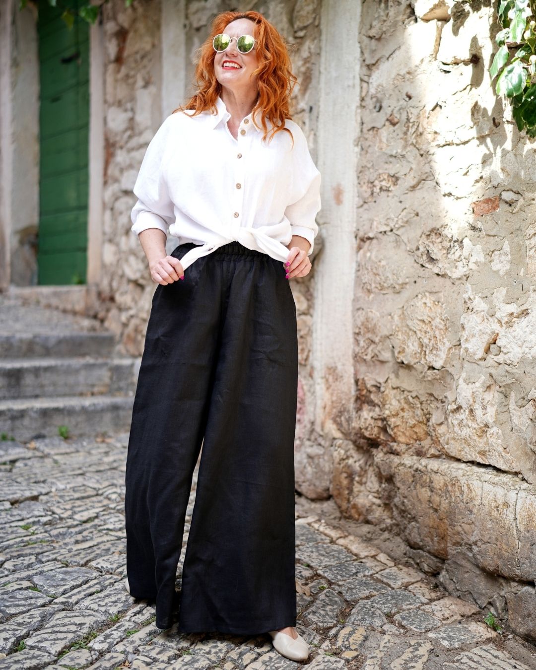 ANDY - ľanové maxi pants  "RôZNE FARBY" - Image 12