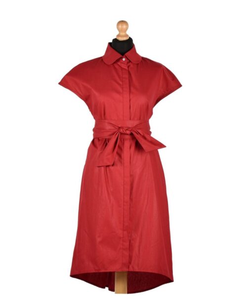 COLETTE - elegantné letné košeľové šaty "bordové"