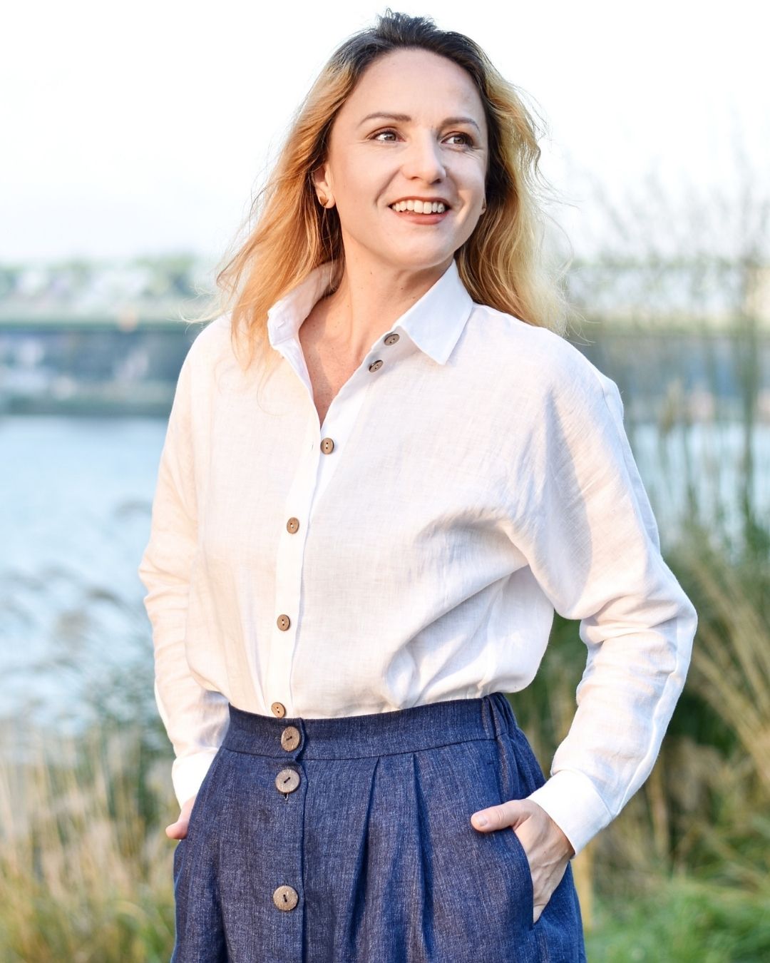 COLEEN - elegantná košeľa z letného ľanu "SOFT - RôZNE FARBY" - Image 16