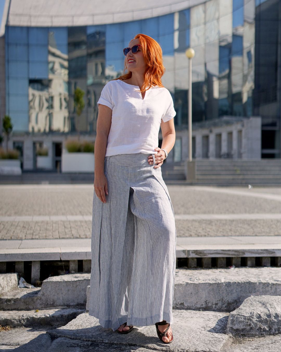 RENNY - ľanové skladané sukňovice "SOFT - RôZNE FARBY" - Image 34