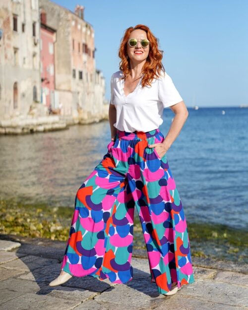 SANDY - viskózové maxi pants  "RôZNE VZORY"