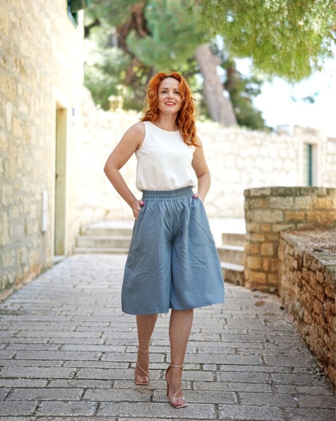 CINDY - tencelové bermudy  "RôZNE FARBY" - Image 2