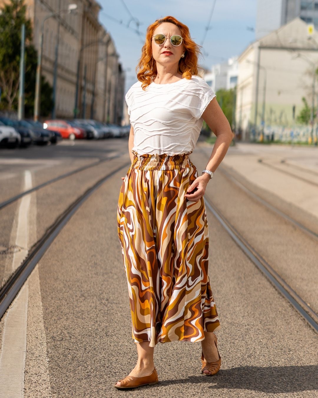 ANASTACIA - viskózová sukňa "brown vibe" - Image 2