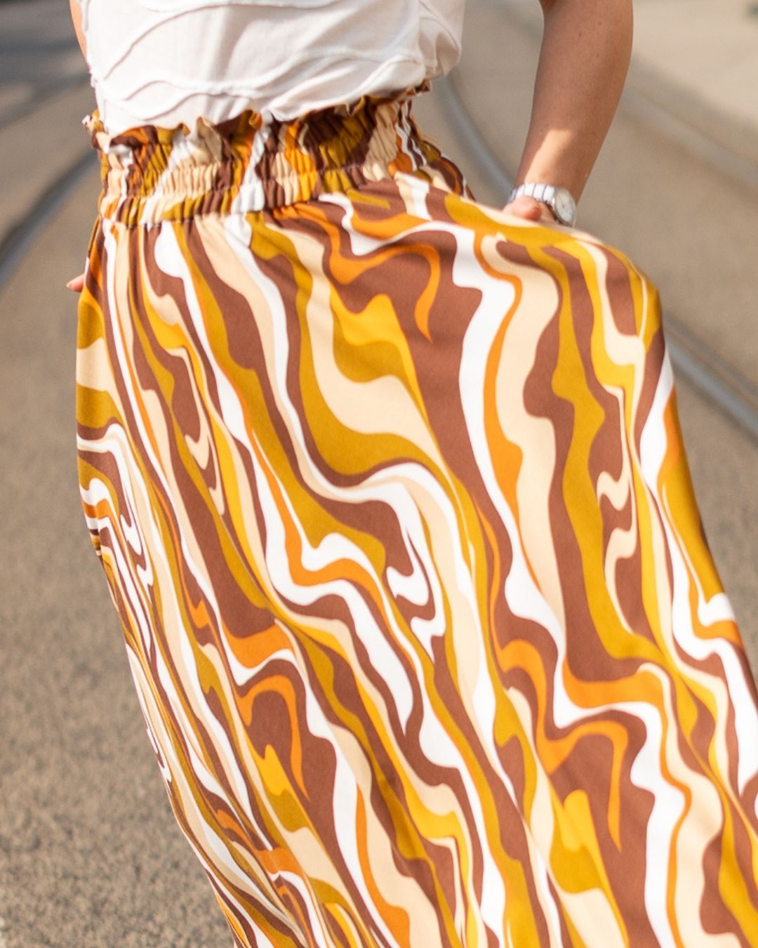 ANASTACIA - viskózová sukňa "brown vibe" - Image 4