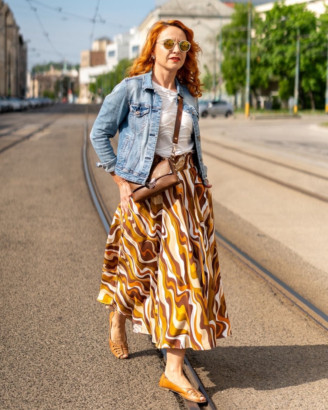 ANASTACIA - viskózová sukňa "brown vibe" - Image 12