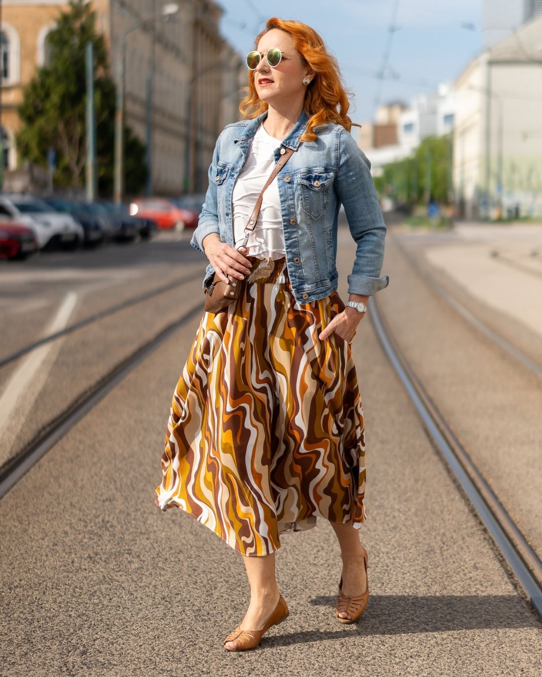 ANASTACIA - viskózová sukňa "brown vibe" - Image 11