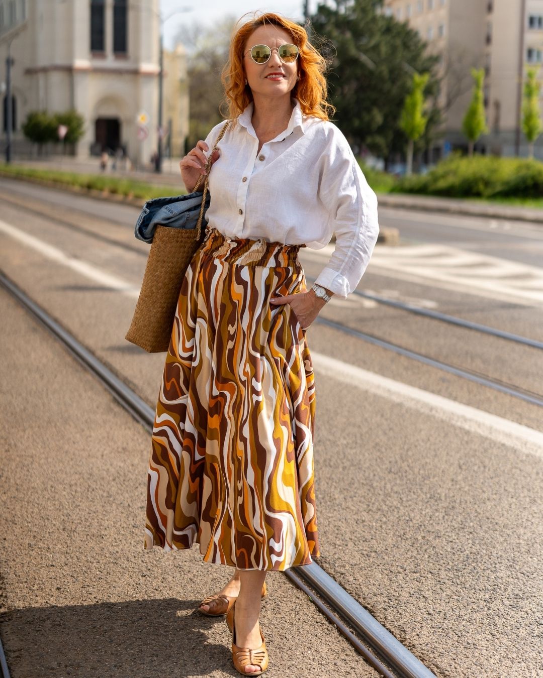 ANASTACIA - viskózová sukňa "brown vibe" - Image 9