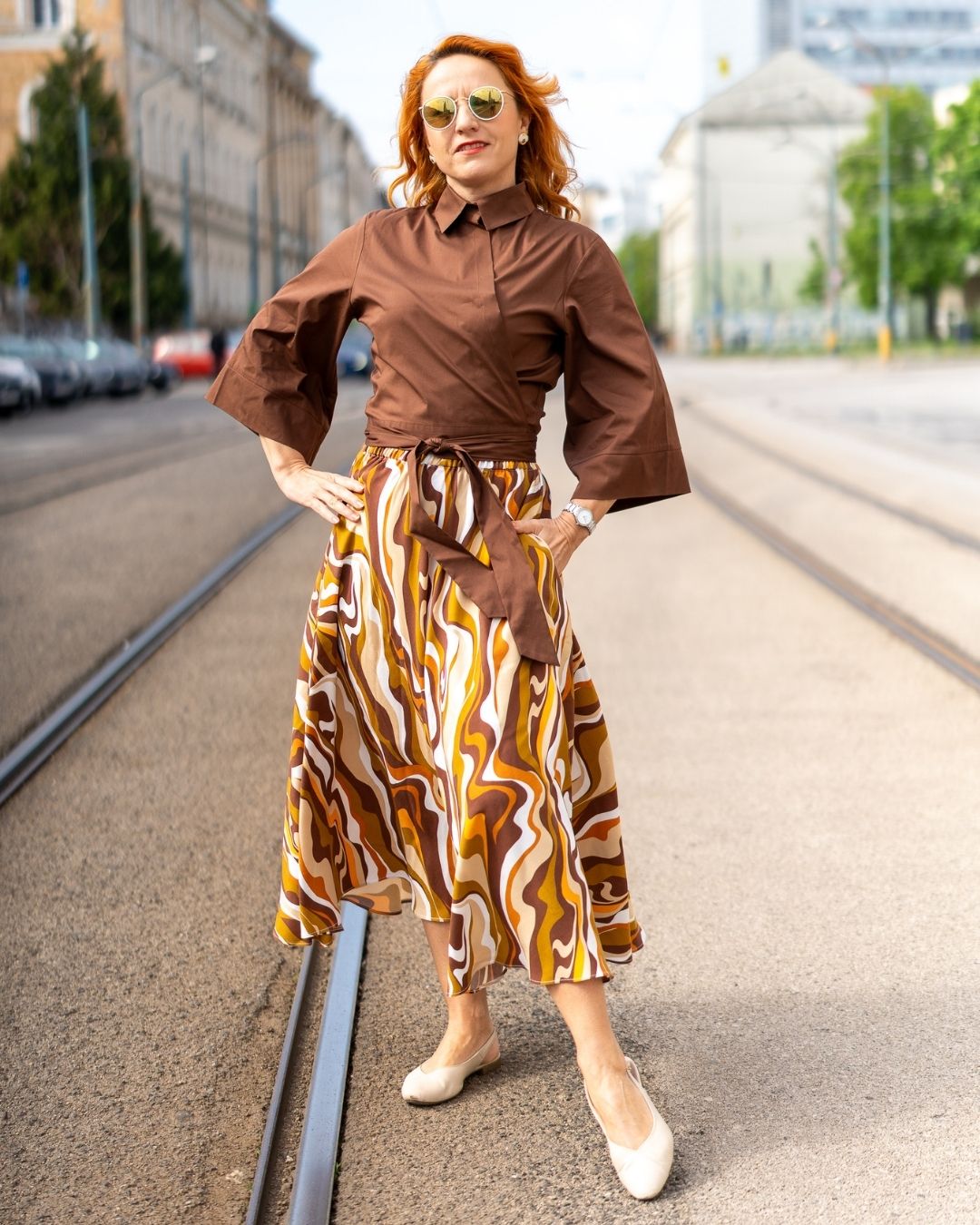 ANASTACIA - viskózová sukňa "brown vibe" - Image 7