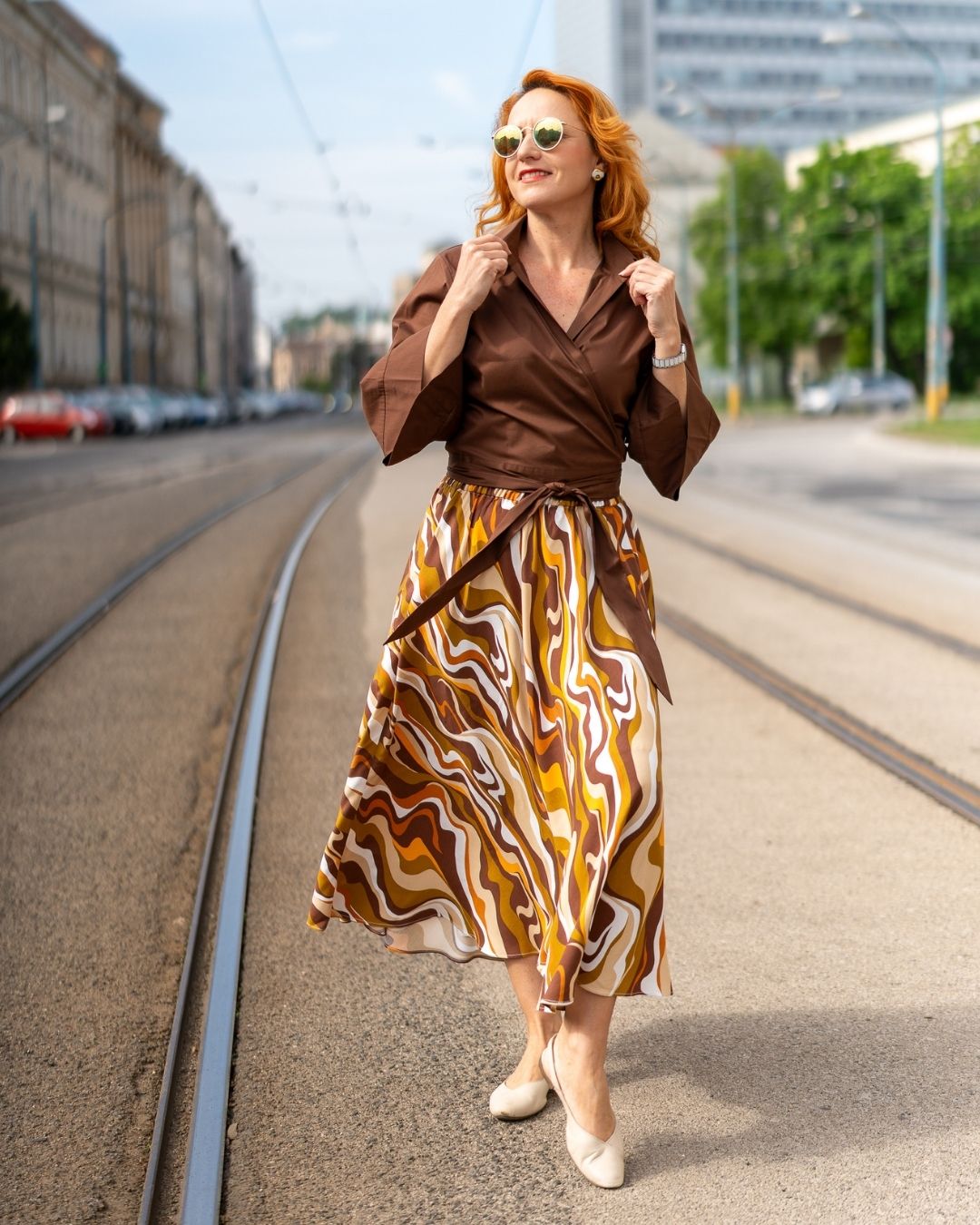 ANASTACIA - viskózová sukňa "brown vibe" - Image 5