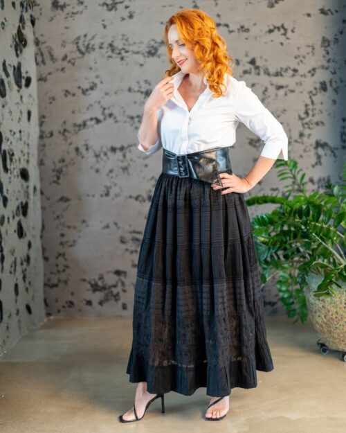 LAYLA - exkluzívna maxi sukňa "čierna"