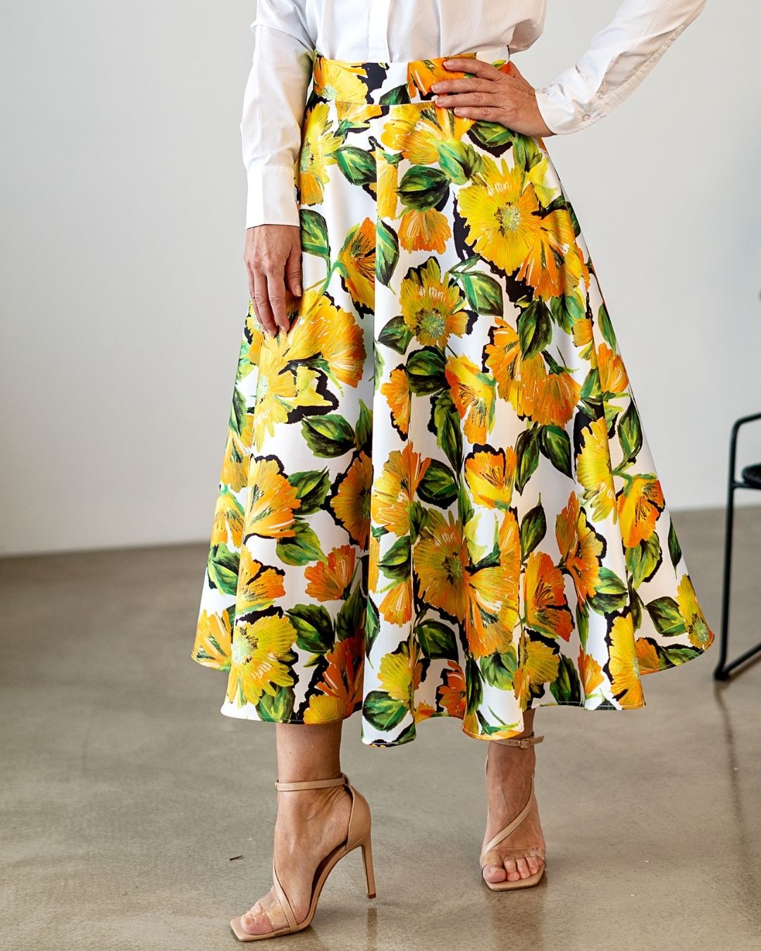 DAPHNE - exkluzívna sukňa "orange flowers" - Image 4