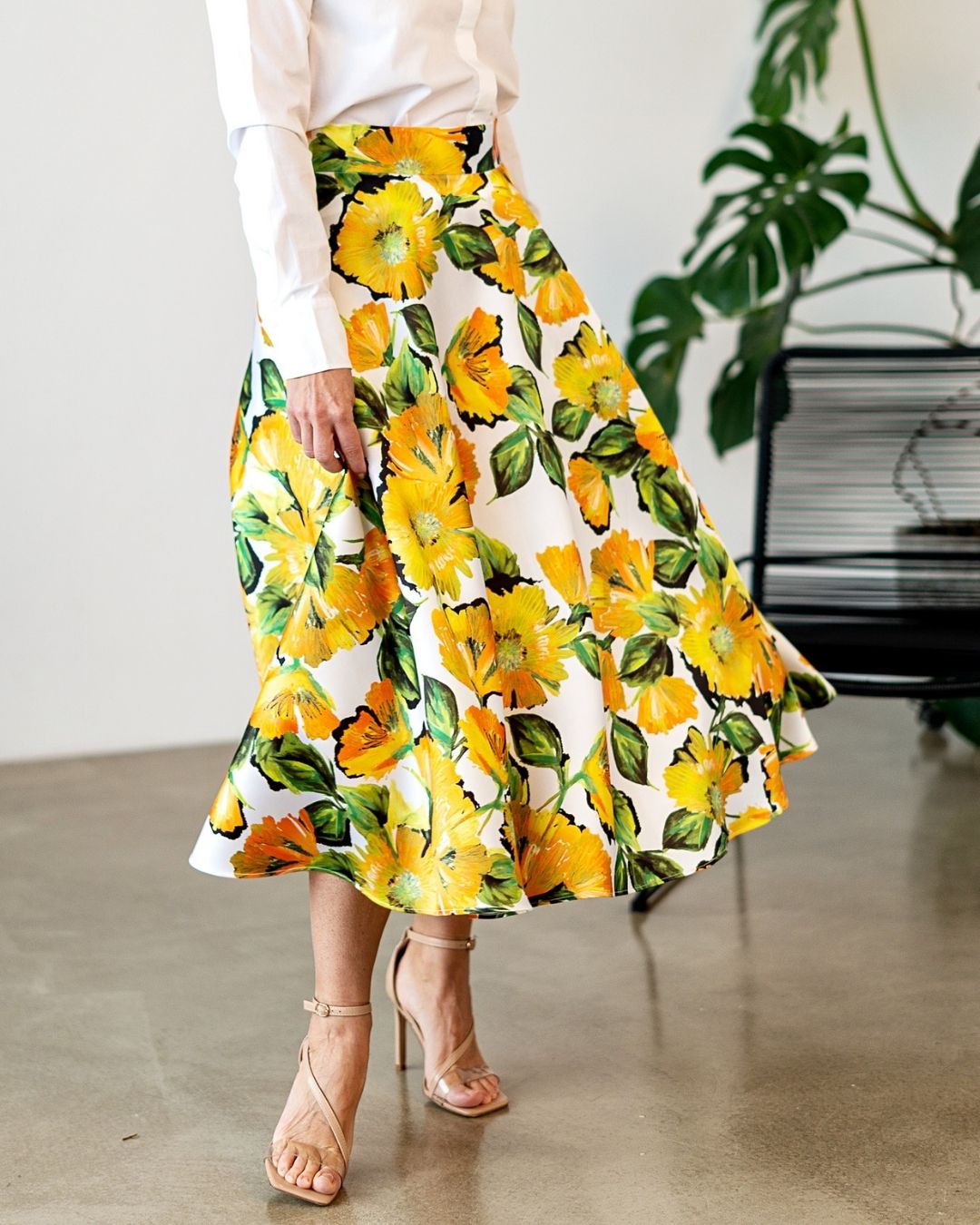 DAPHNE - exkluzívna sukňa "orange flowers" - Image 6