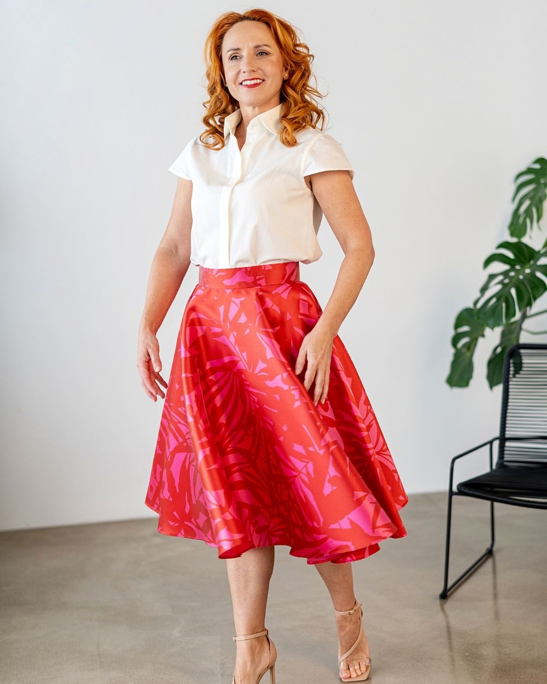 FELICITY - exkluzívna sukňa "red&fuchsia" - Image 5