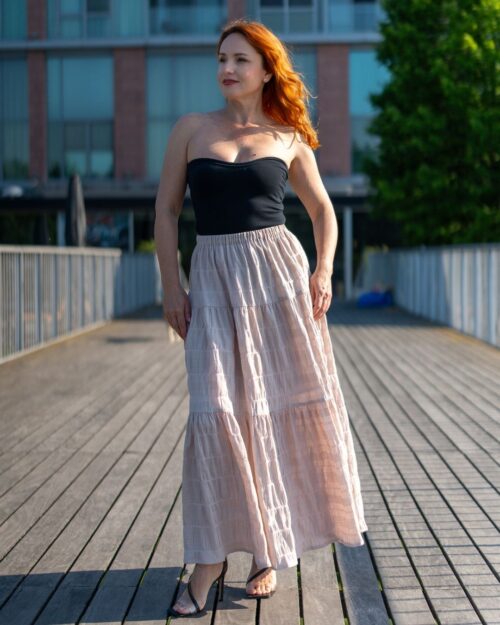 JULIA - letná maxi sukňa "sand"