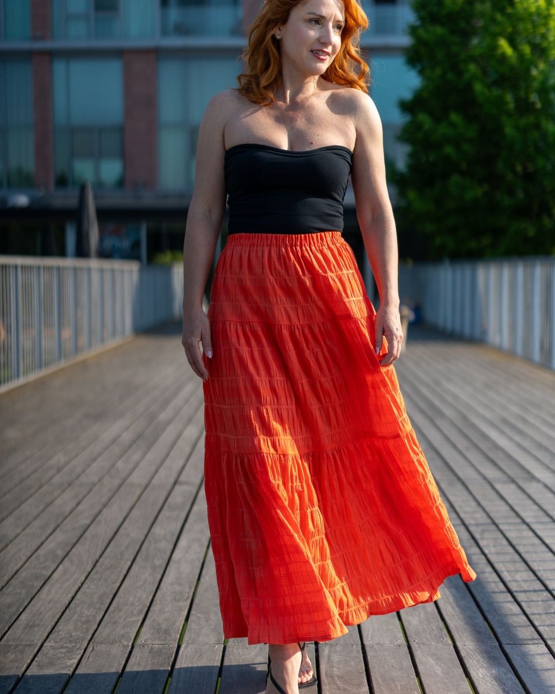 JULIA - letná maxi sukňa "coral" - Image 7