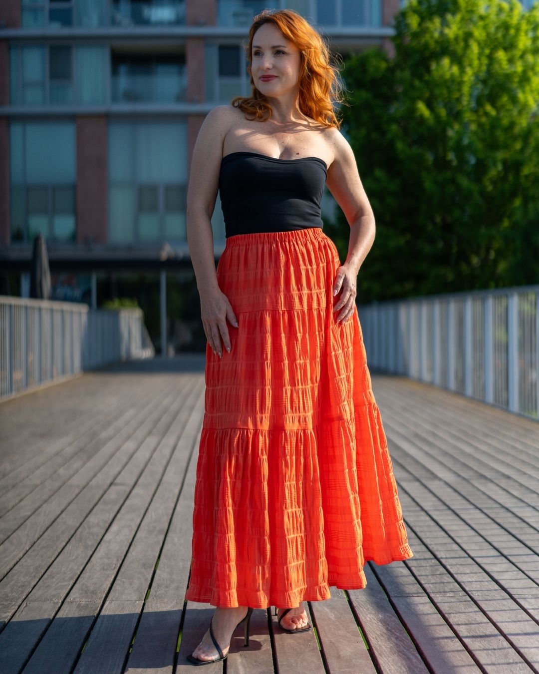 JULIA - letná maxi sukňa "coral" - Image 6