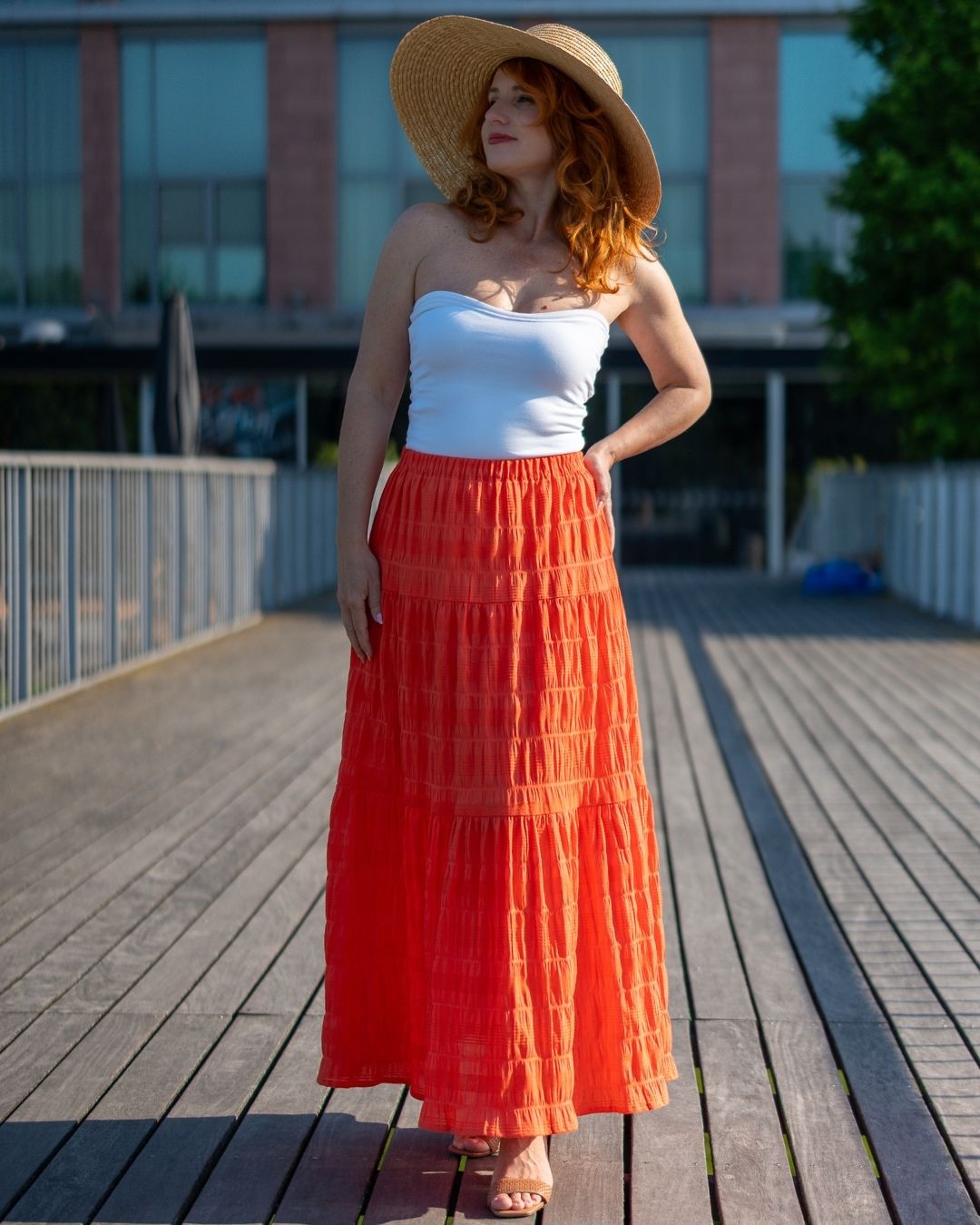 JULIA - letná maxi sukňa "coral" - Image 4