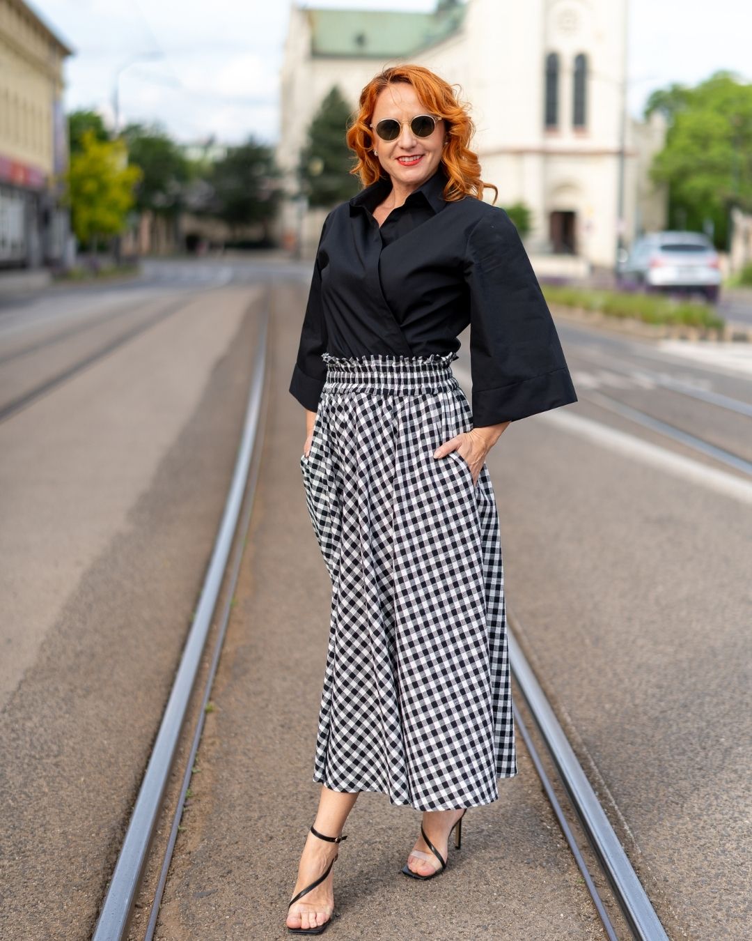 DUA - kockovaná sukňa "black" - Image 7