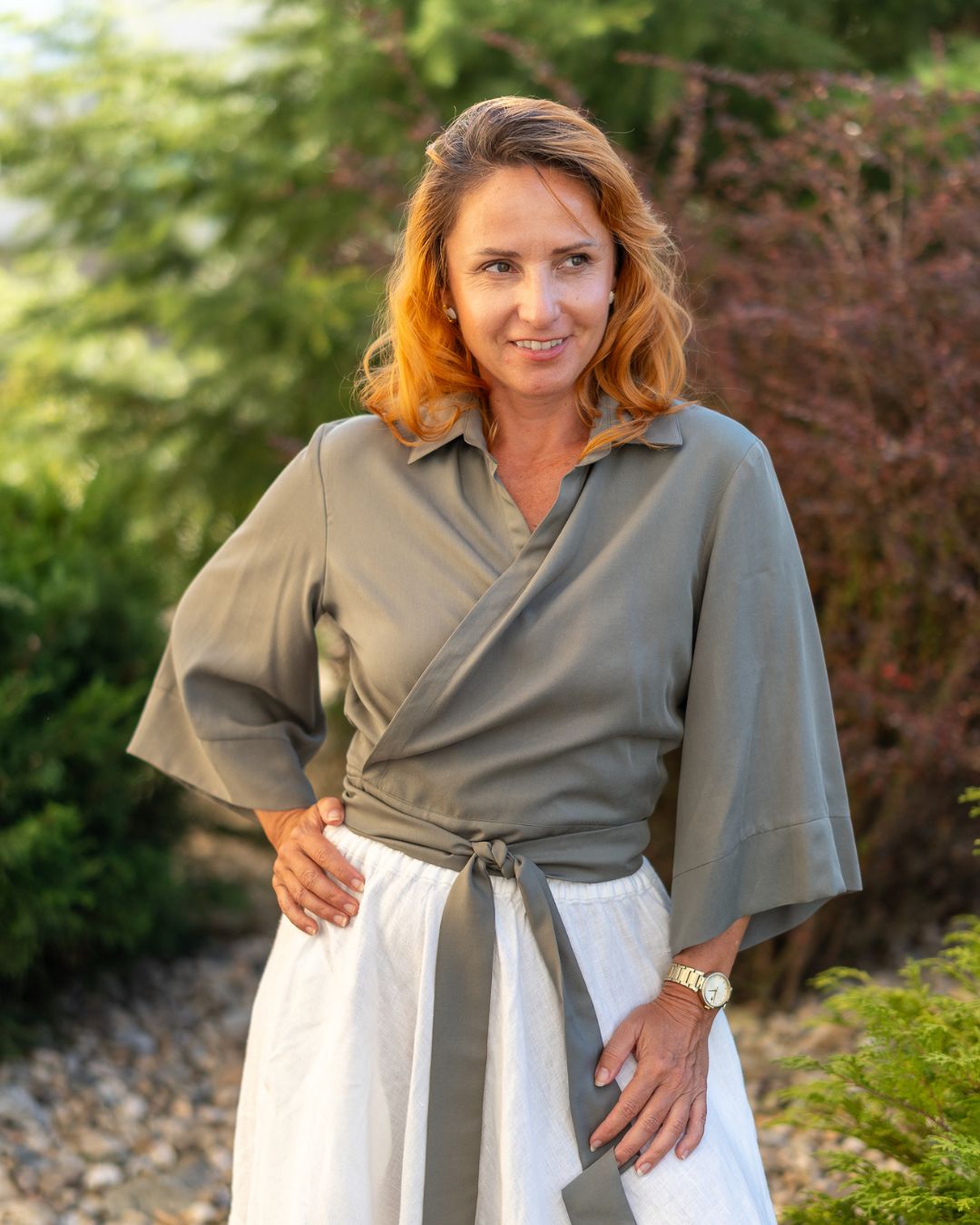 TORI - zavinovacia košeľa z tencelu "RôZNE FARBY- POSLEDNÉ KUSY" - Image 3